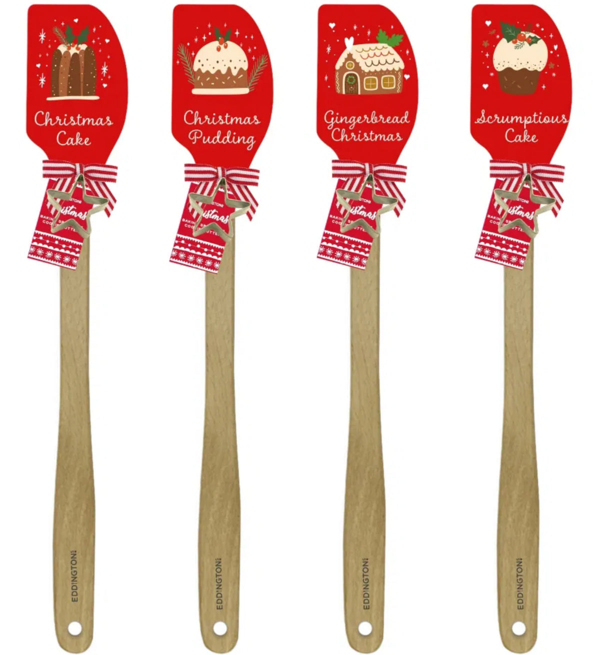Eddingtons Christmas Scrumptious Silicone Spatula With Star Cutter