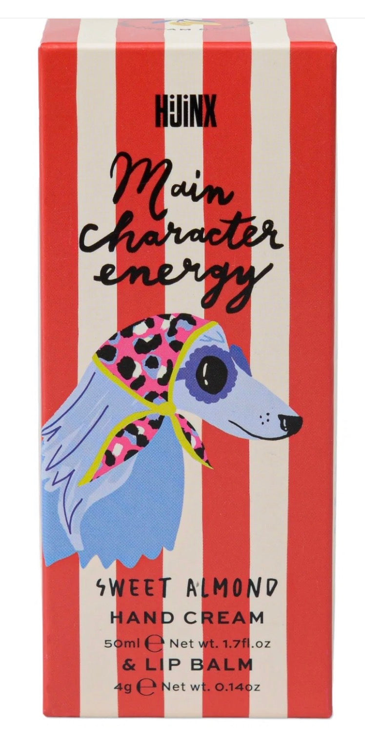 Hijinx Hand Cream & Lip Balm Set - Main Character Energy - Sweet Almond