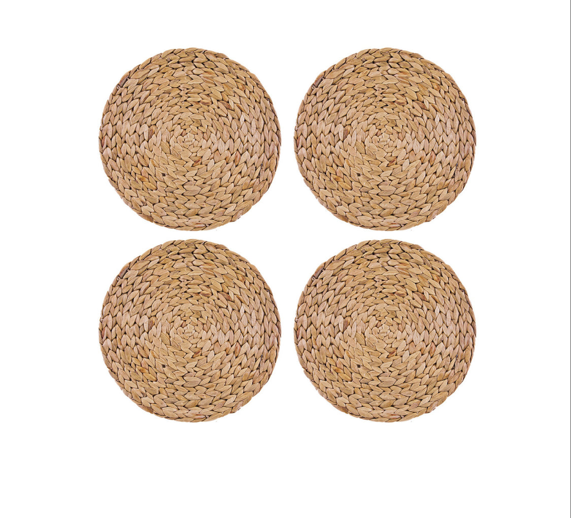 Creative Tops Water Hyacinth Round Placemats Pack of 4
