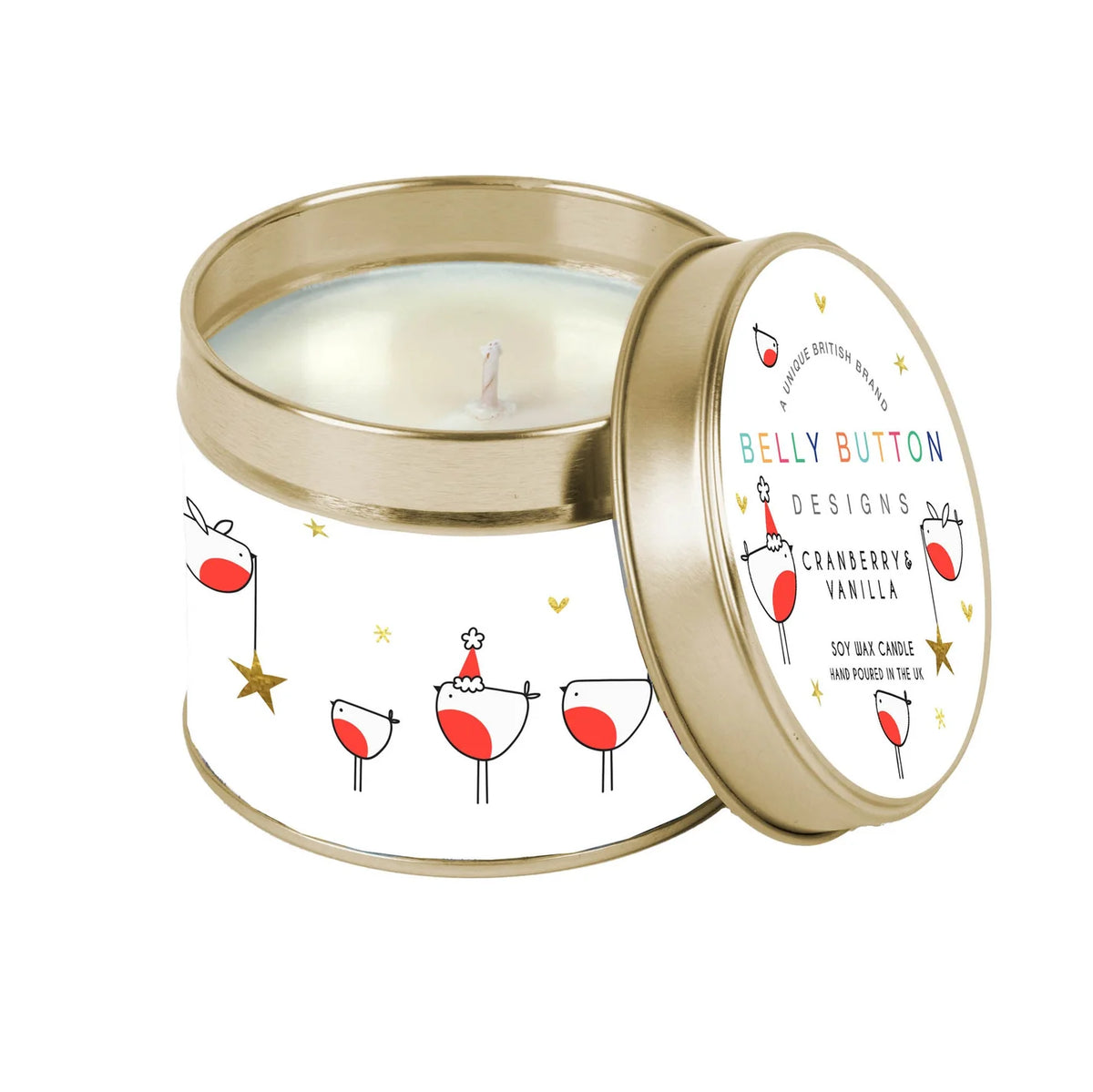 Belly Button Designs Robin Tin Candle