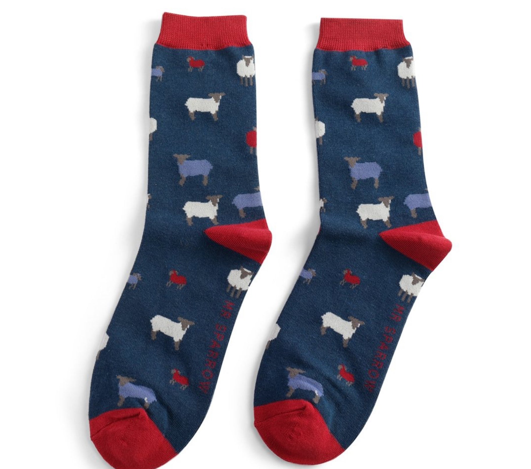 Mr Sparrow Sheep Family Socks Navy