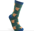 Mr Sparrow Highland Herd Socks Green