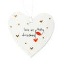 Belly Button Designs Porcelain Heart Love At Christmas