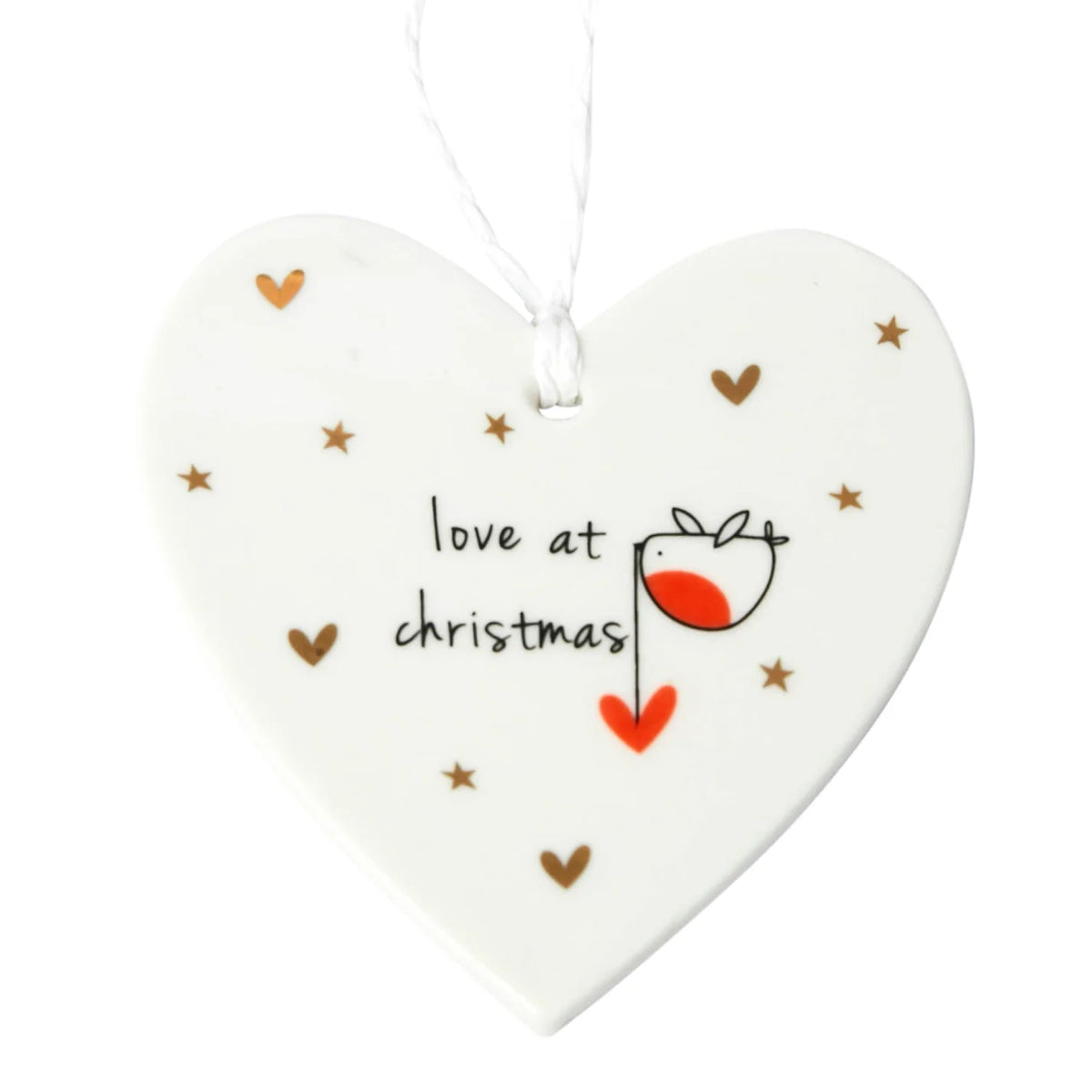 Belly Button Designs Porcelain Heart Love At Christmas