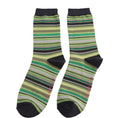 Mr Sparrow Multi Stripes Socks Green