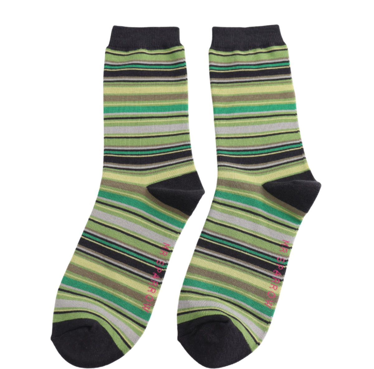Mr Sparrow Multi Stripes Socks Green