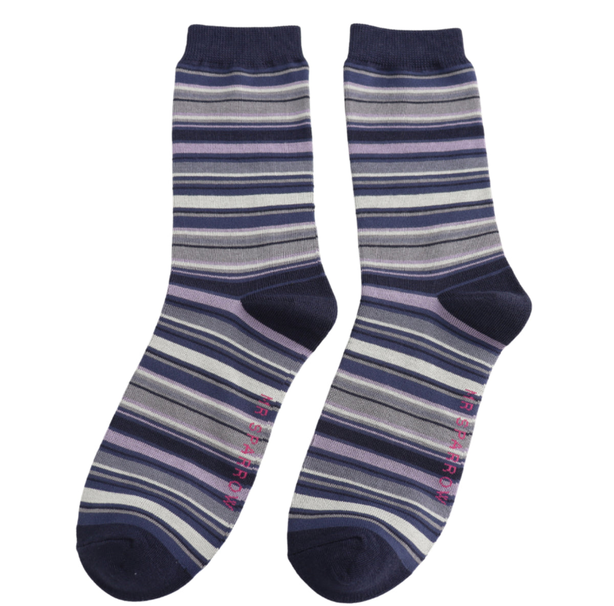 Mr Sparrow Multi Stripes Socks Grey