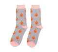 Miss Sparrow Halloween Pumpkins Socks Grey
