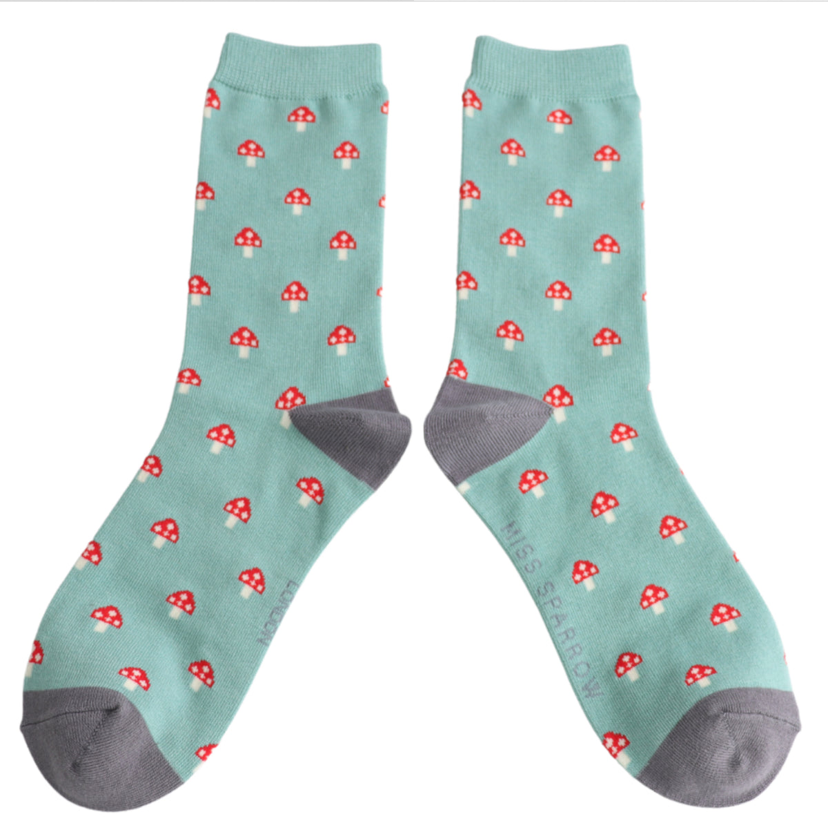 Miss Sparrow Little Mushroom Socks Duck Egg