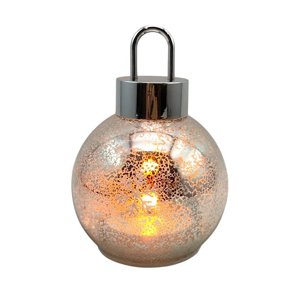 Straits LED Antique Glass Bauble 12 x 16 cm