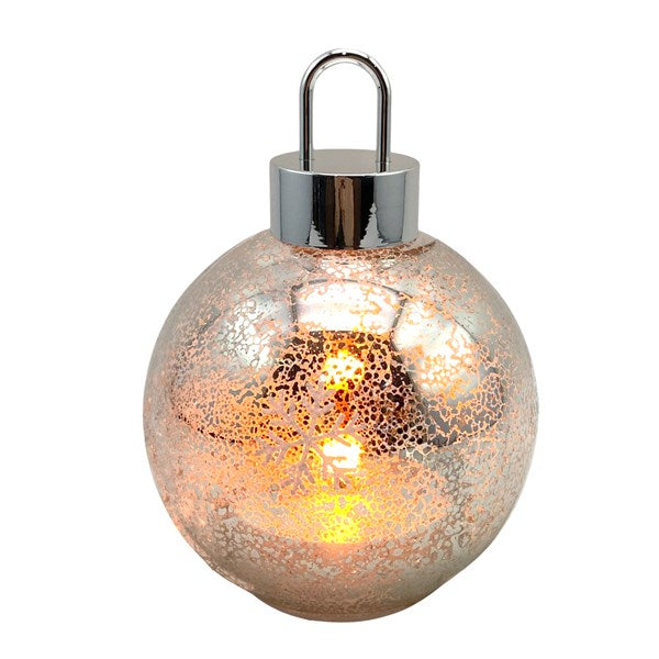 Straits LED Antique Glass Bauble 15 x 20 cm