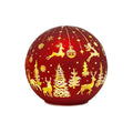 Straits LED Reindeer Ball Red 12 cm