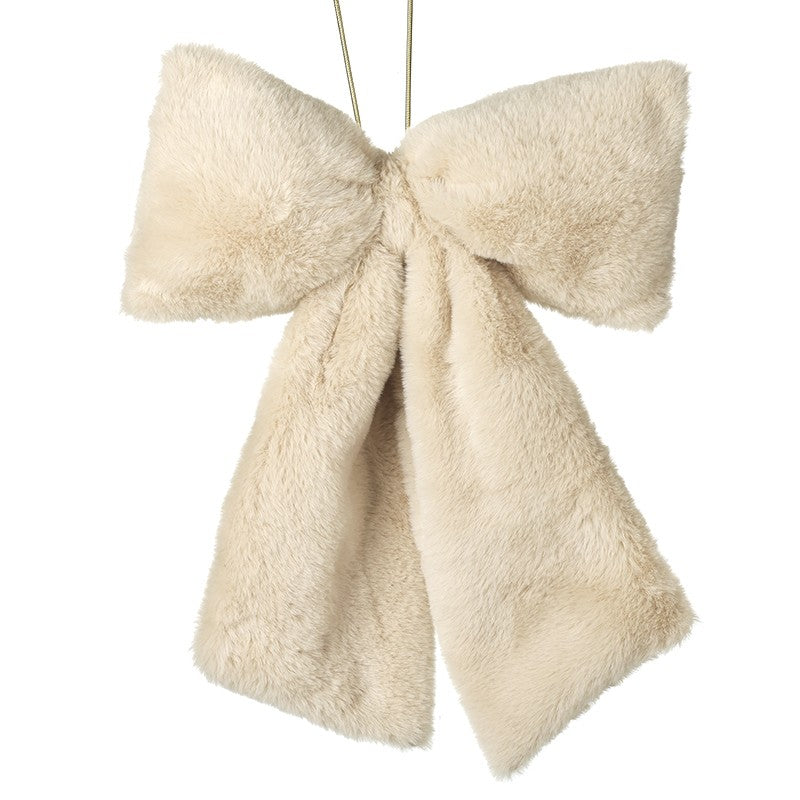 Heaven Sends Cream Fur Bow