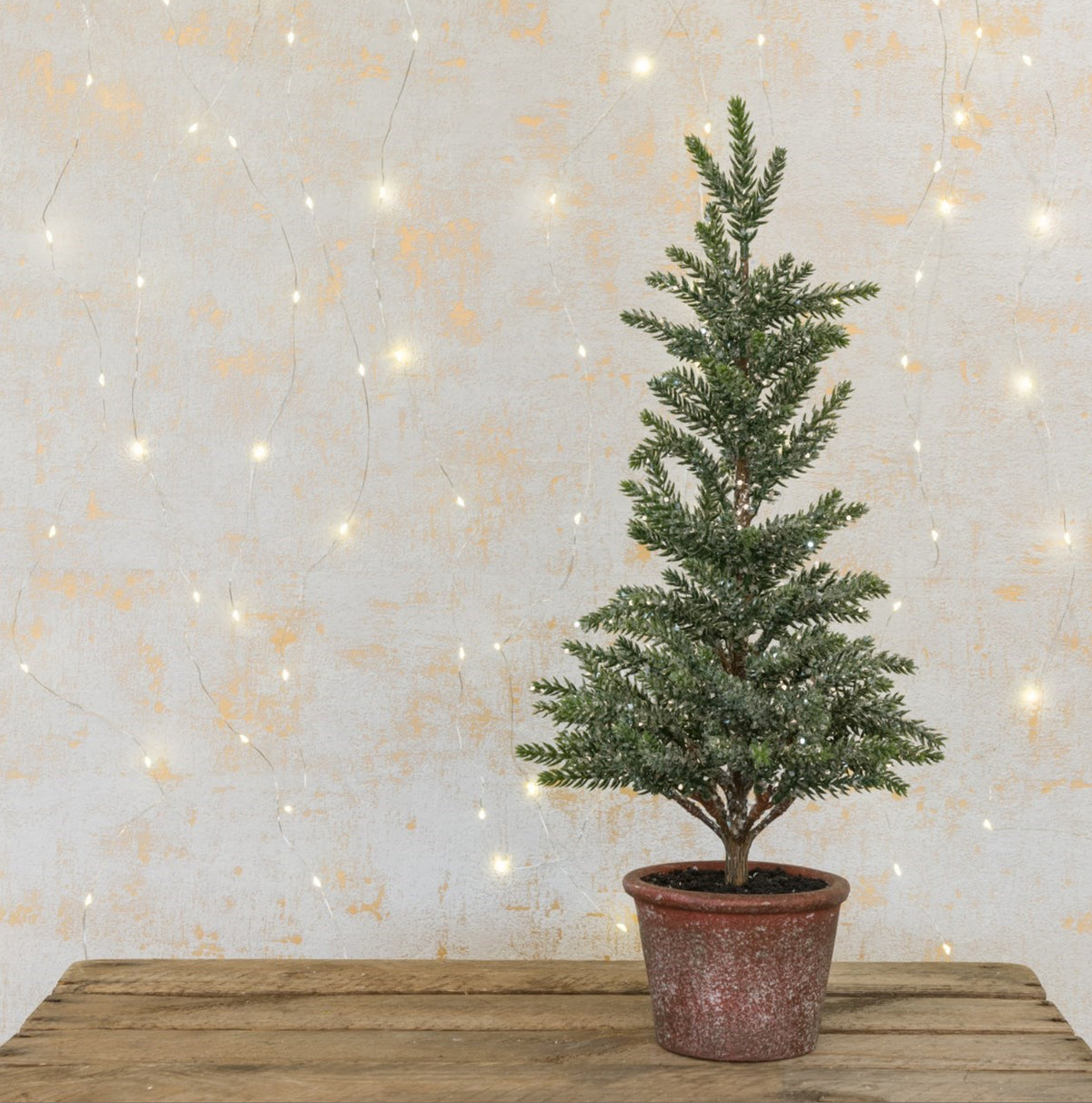 Floralsilk Faux Mini Christmas Tree In Pot