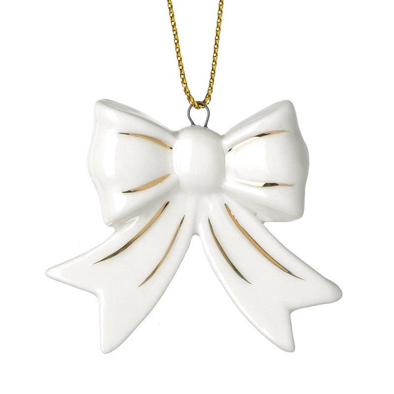 Heaven Sends White And Gold Hanging Bow