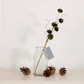 Autumn Mini Velvet Pumpkin Spray Dark Green