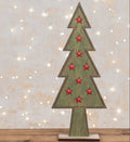 Floralsilk Wooden Tree with Metal Star 37cm