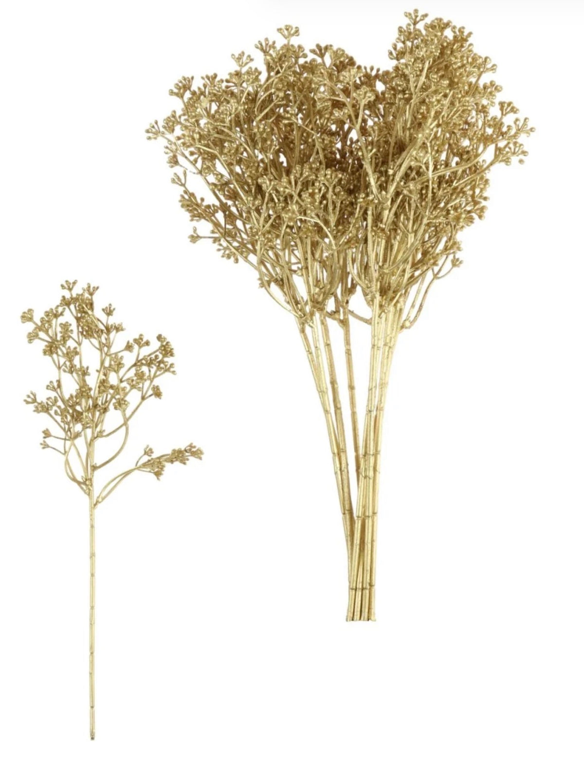 Plastic Felicity Bud Sprig Gold 10 Pieces Per Bunch