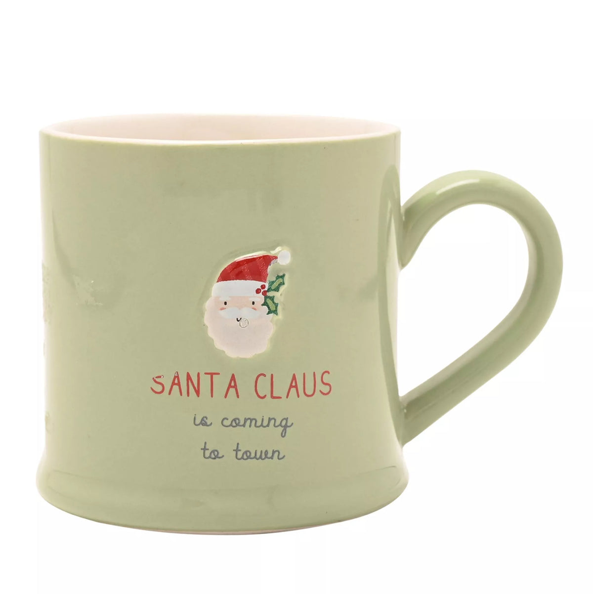 Love Life Christmas Embossed Mug Santa Claus