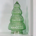 Glass Light Up Domed Christmas Tree Green