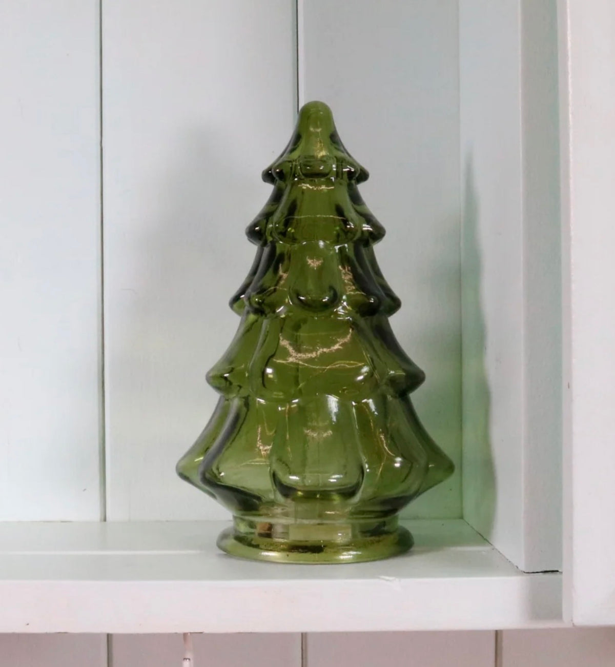 Glass Light Up Nordic Christmas Tree Green