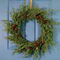 Premium Lawson Cypress & Bells 55cm Wreath