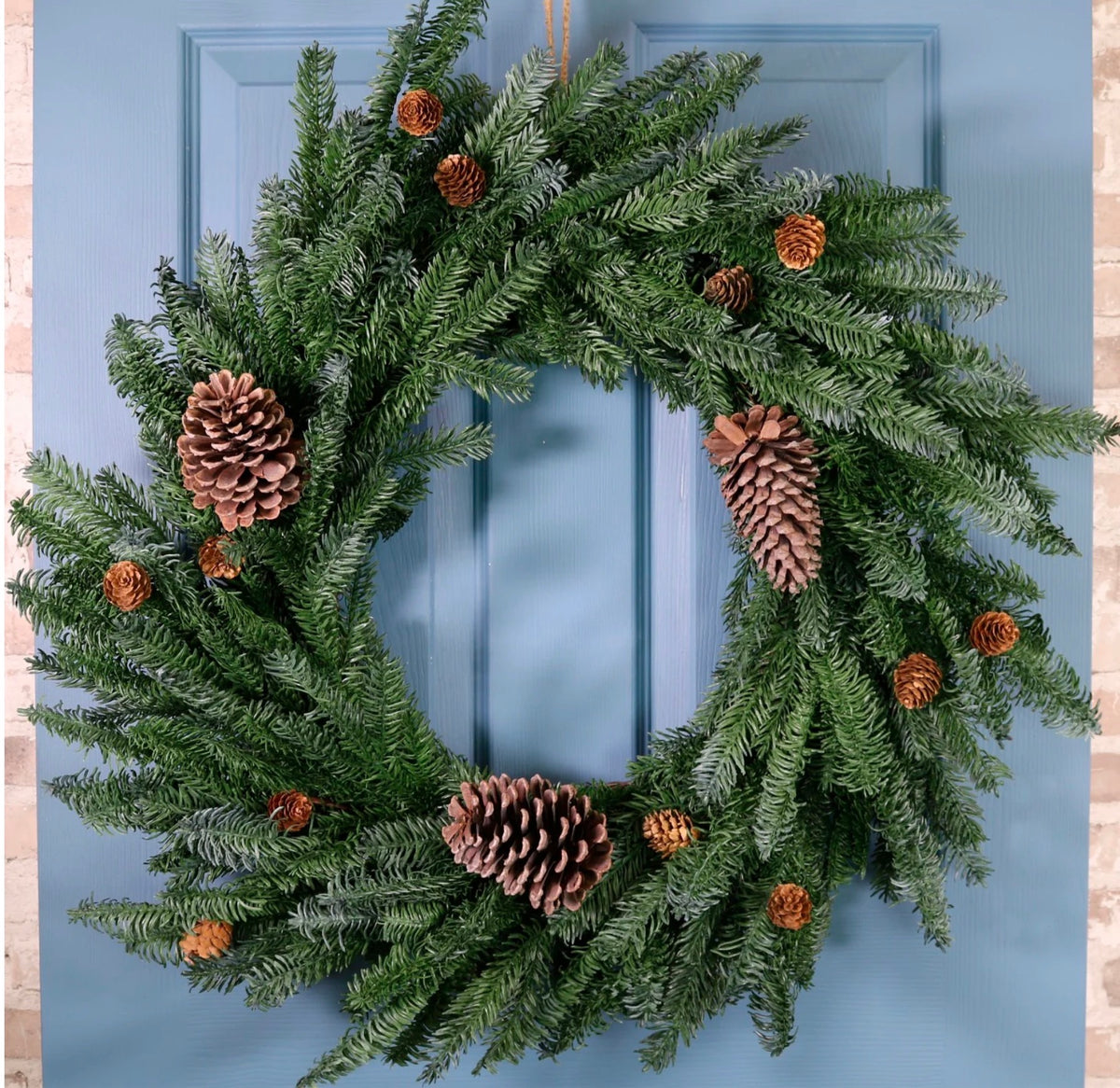 Real Touch Fraser Fir & PineCones 76cm Wreath