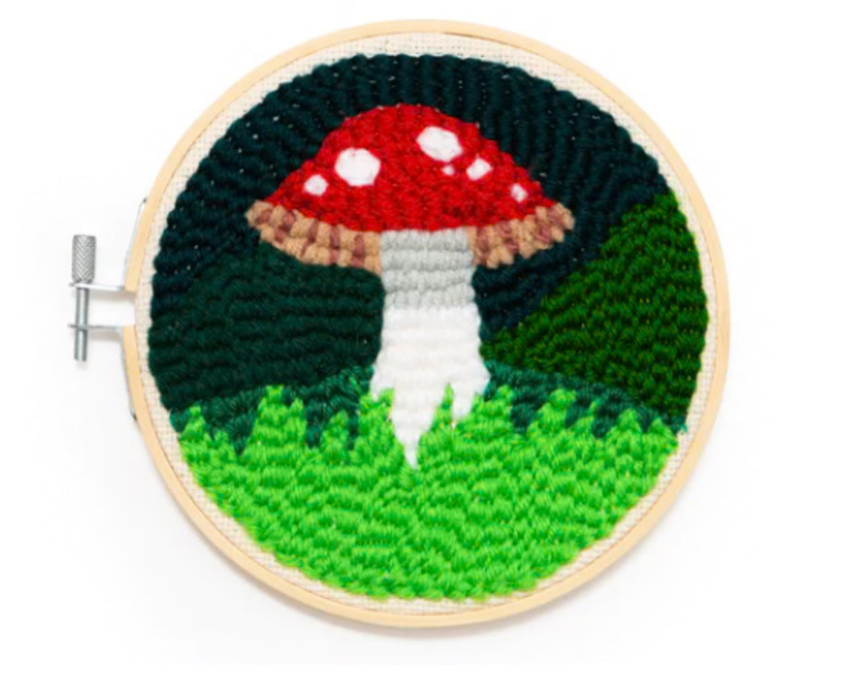 Kikkerland Mushroom Punch Needle Kit