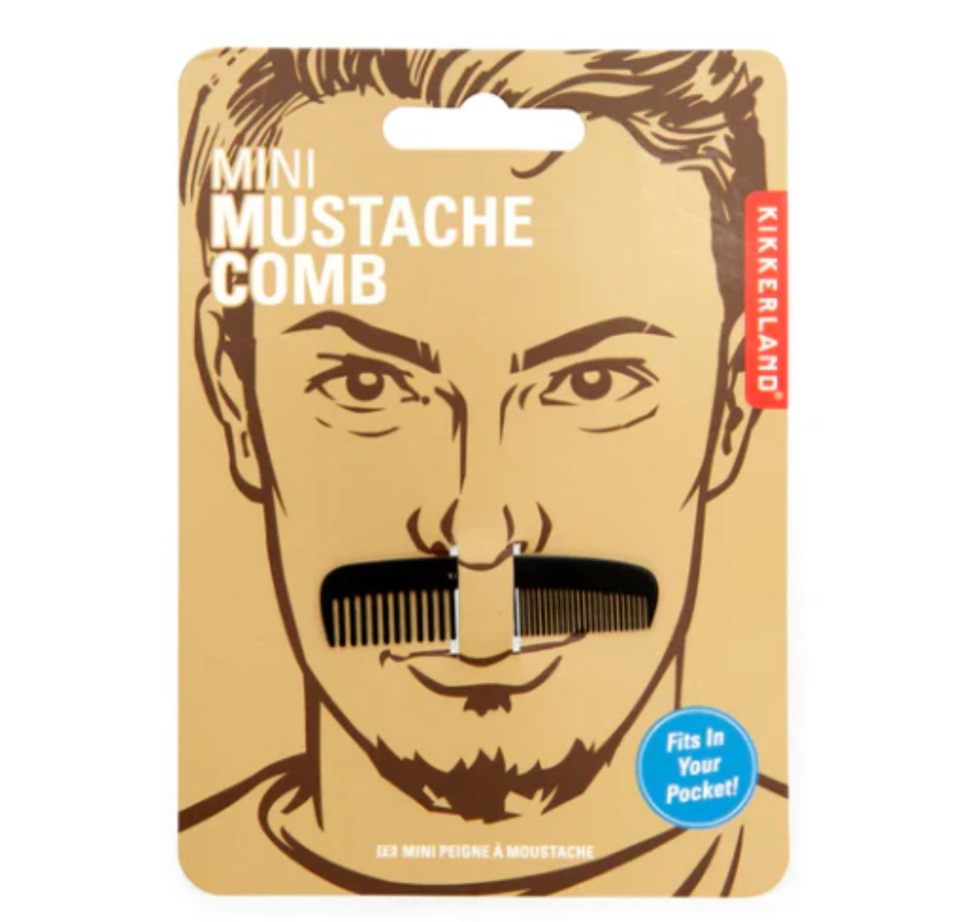 Kikkerland Mini Mustache Comb