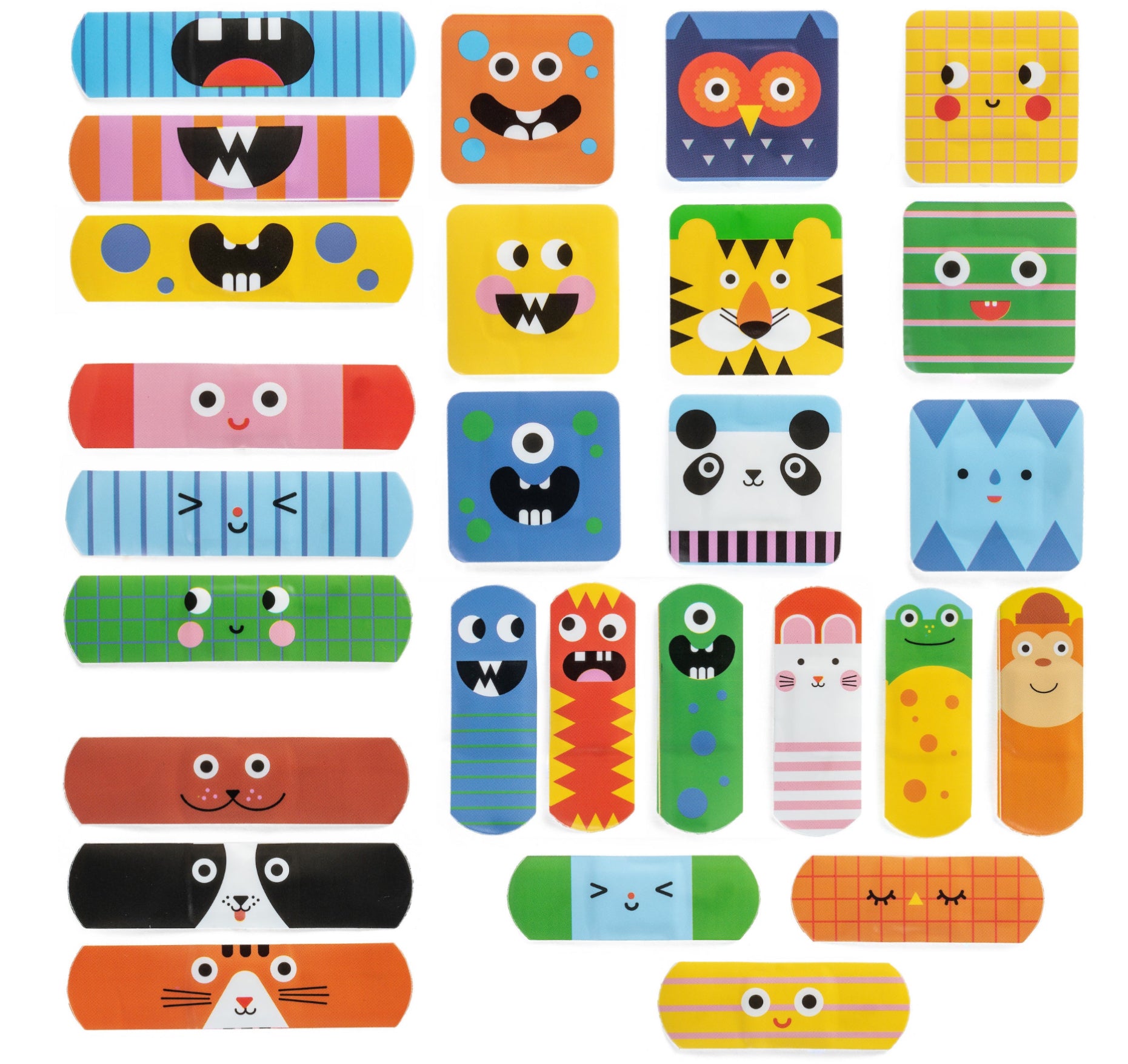 Kikkerland Kidoki Ouchy Friends Adhesive Bandages