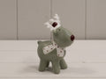Light Green/White Ceramic Reindeer Decoration