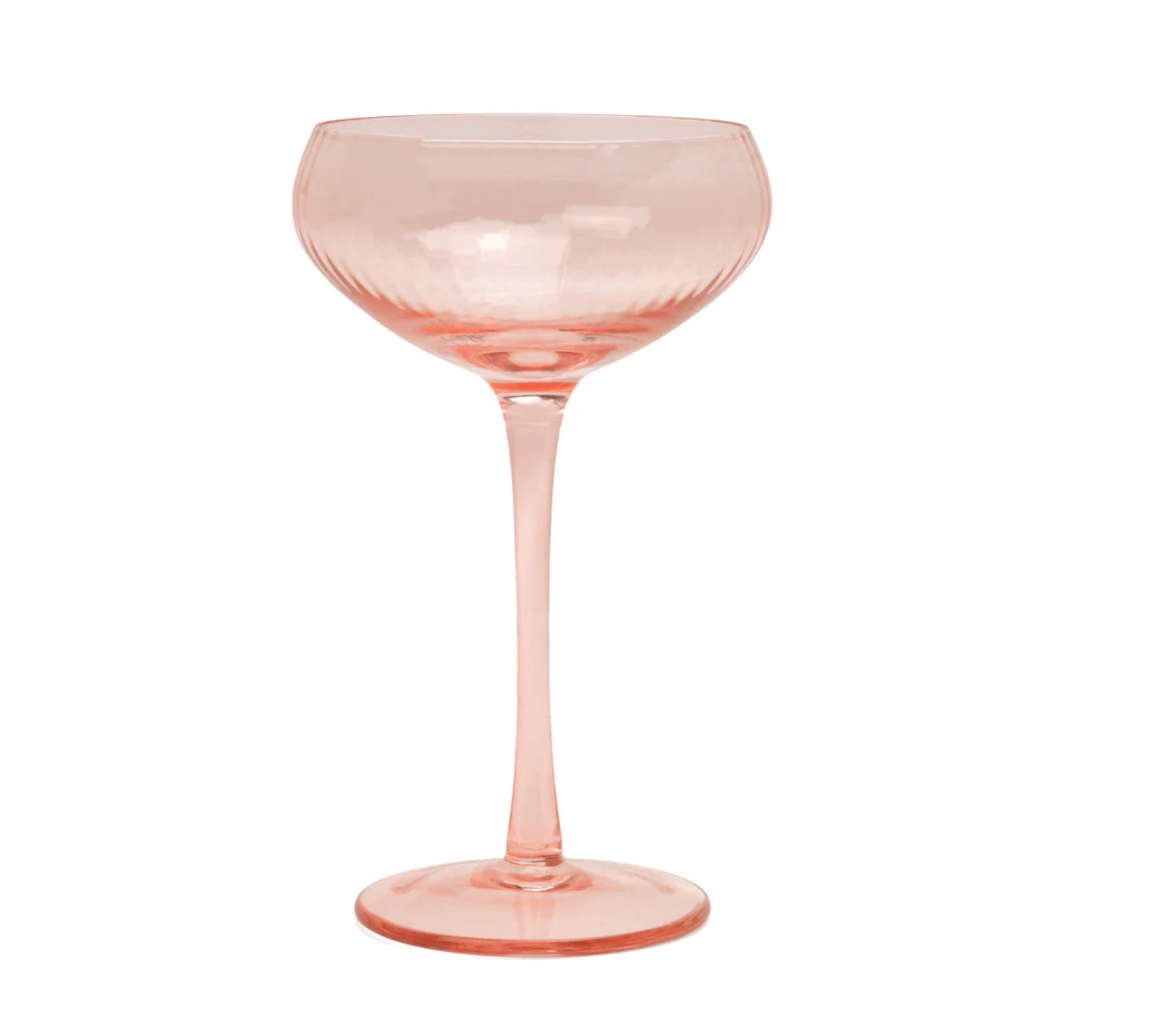 The Lou Coupe Glass Set Of Two Blush