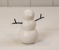 White Ceramic Snowman Decoration