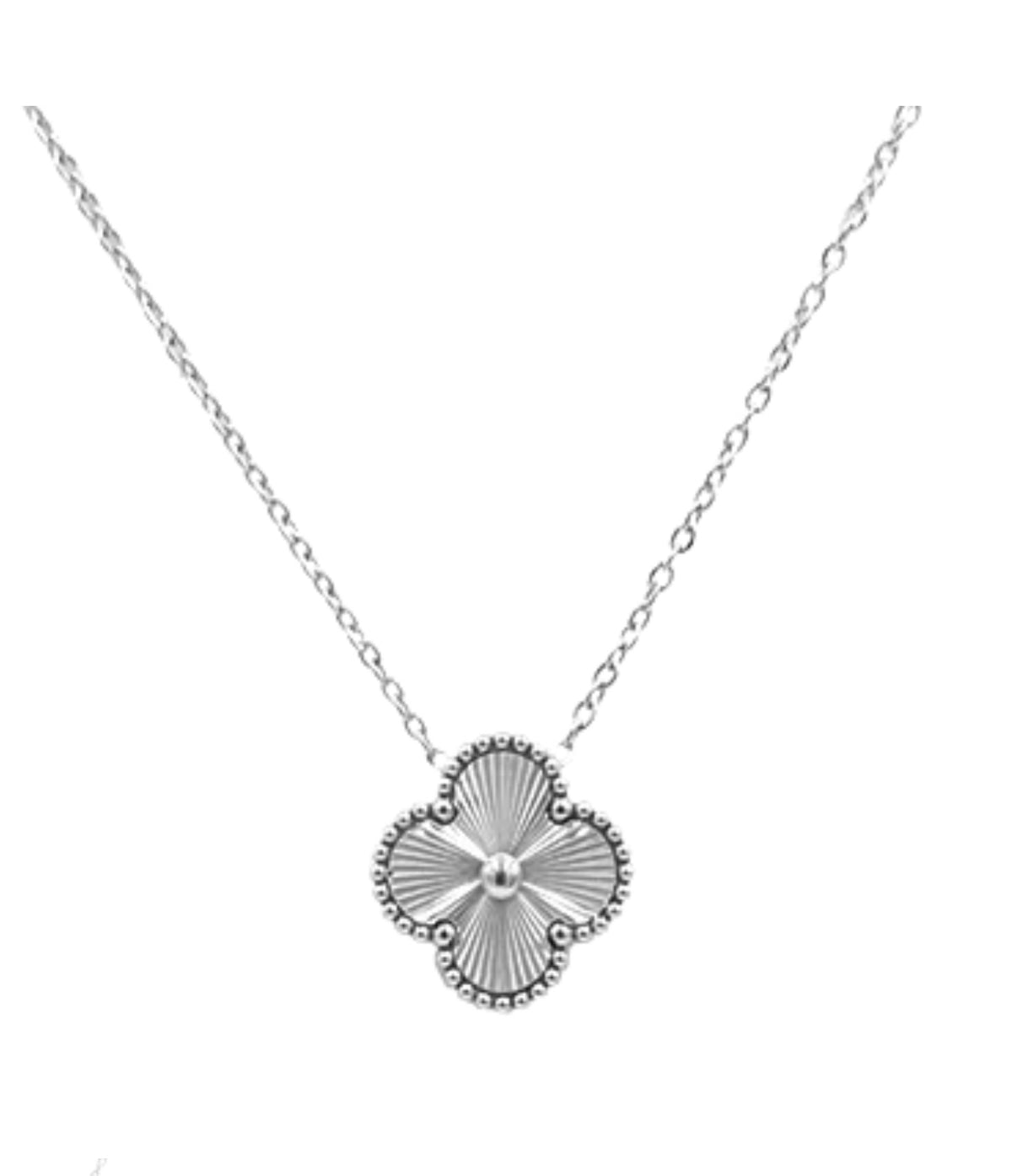 Stainless Steel Four Leaf Clover Pendant Necklace