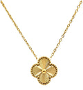 Gold Coloured Four Leaf Clover Pendant Necklace Gold Plated