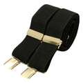 Black plain 35mm gold clip braces