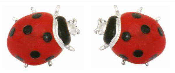 Ladybird Rhodium Cufflinks
