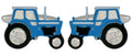Blue Tractor Rhodium Plated Cufflinks