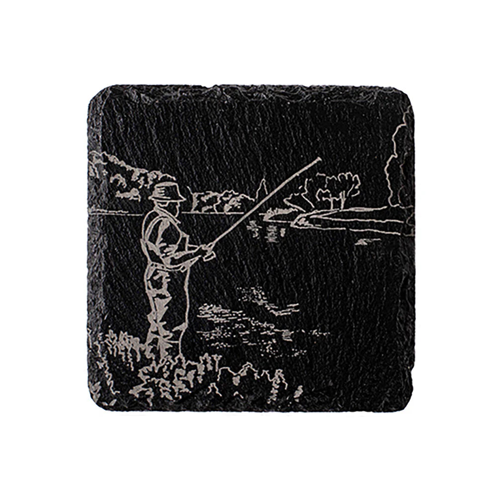 Selbrae House Single Slate Coaster Fishing