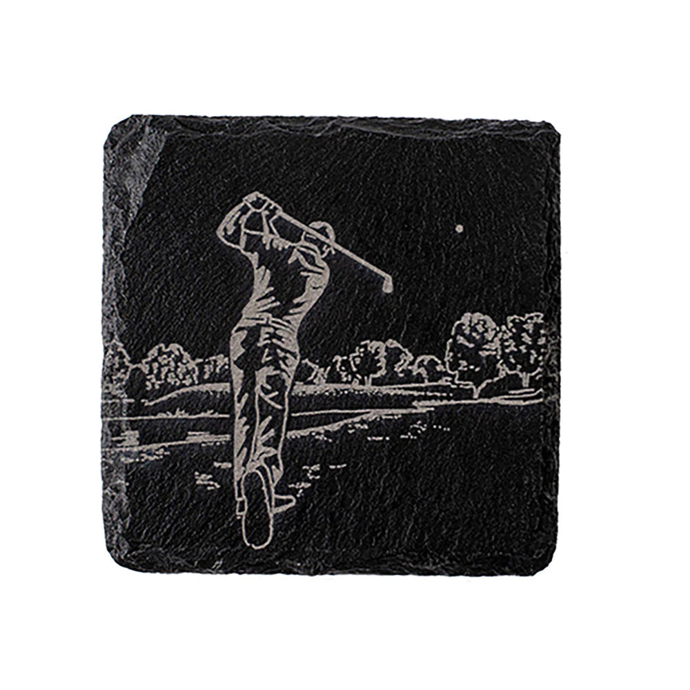 Selbrae House Single Slate Coaster Golf