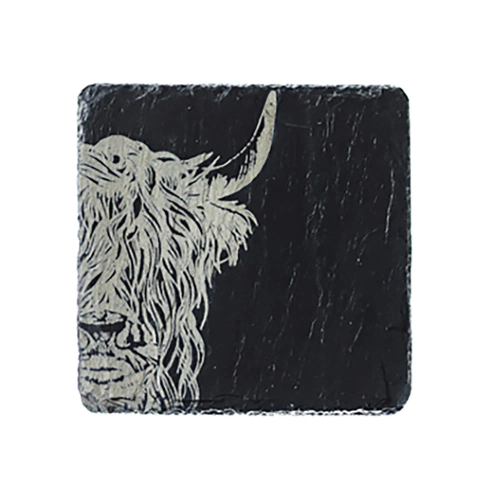 Selbrae House Single Slate Coaster Highland Cow