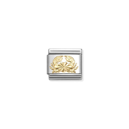 NOMINATION COMPOSABLE CLASSIC LINK GOLD CANCER, ETCHED DETAIL