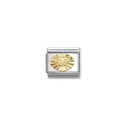 NOMINATION COMPOSABLE CLASSIC LINK GOLD LEO, ETCHED DETAIL