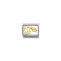 NOMINATION COMPOSABLE CLASSIC LINK GOLD AQUARIUS, ETCHED DETAIL