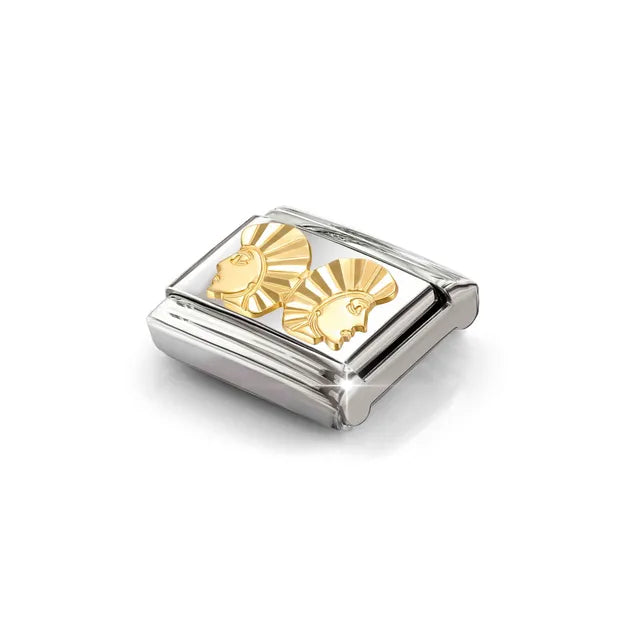 COMPOSABLE CLASSIC LINK GOLD GEMINI, ETCHED DETAIL