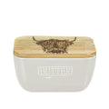 Selbrae House White Butter Dish Highland Cow