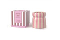 Paddywax Striped Ceramic Candle Grecian Sand