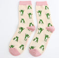 Miss Sparrow Happy Frogs Socks Cream
