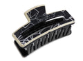 Pure Fashions Rectangle Hair Claw Clip Black