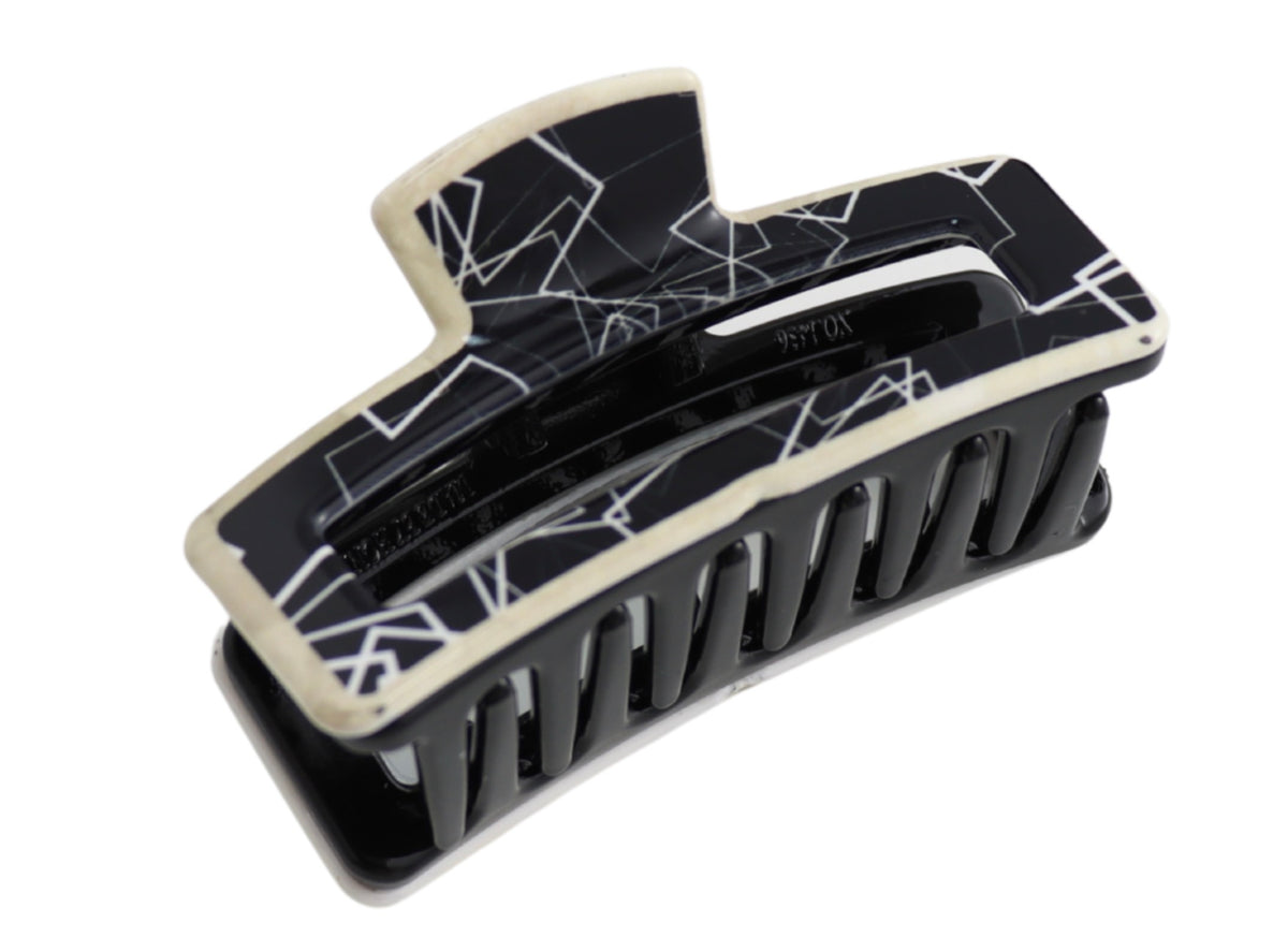 Pure Fashions Rectangle Hair Claw Clip Black